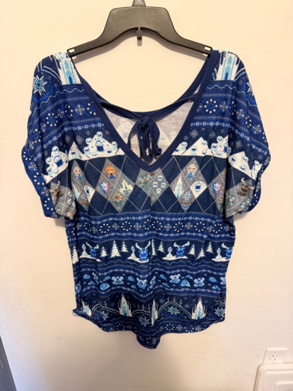 Disney Frozen print tie back top